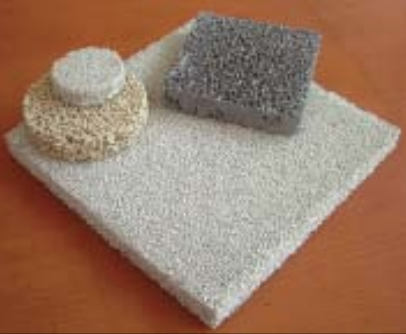 Examples of ceramic foam filters, which can be quickly dried without warping.